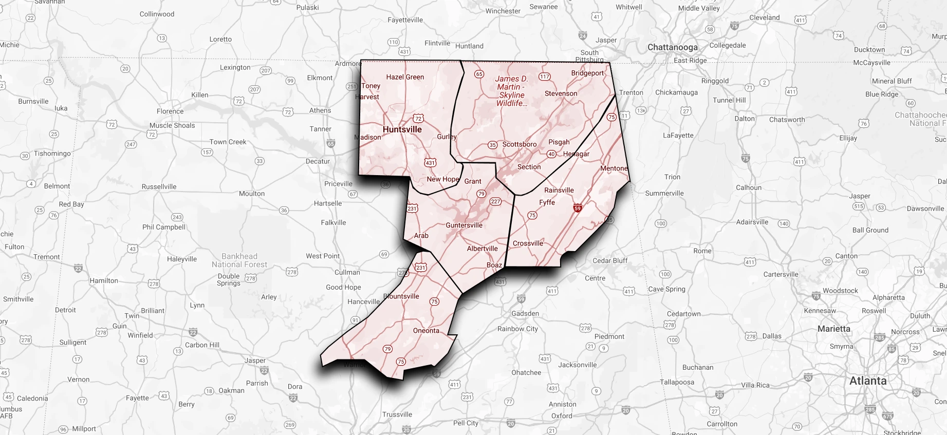 Southern Boulder LLC Huntsville, AL map full screen